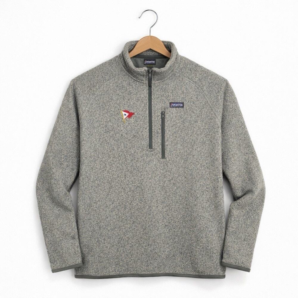 Patagonia Jacket Mens XL Gray Better Sweater Fleece 1/4 Zip Pullover Yacht Club